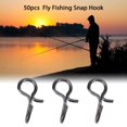 thumbnail image 4 of Fly Hook Snap, Black , 50Pcs Fishing Tool Stainless Steel For Keychain Clip  Fishing Jigs, 4 of 6