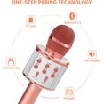 thumbnail image 2 of Wireless Bluetooth Karaoke Microphone for Adults, Portable Karaoke Machine Rose Gold, 2 of 4