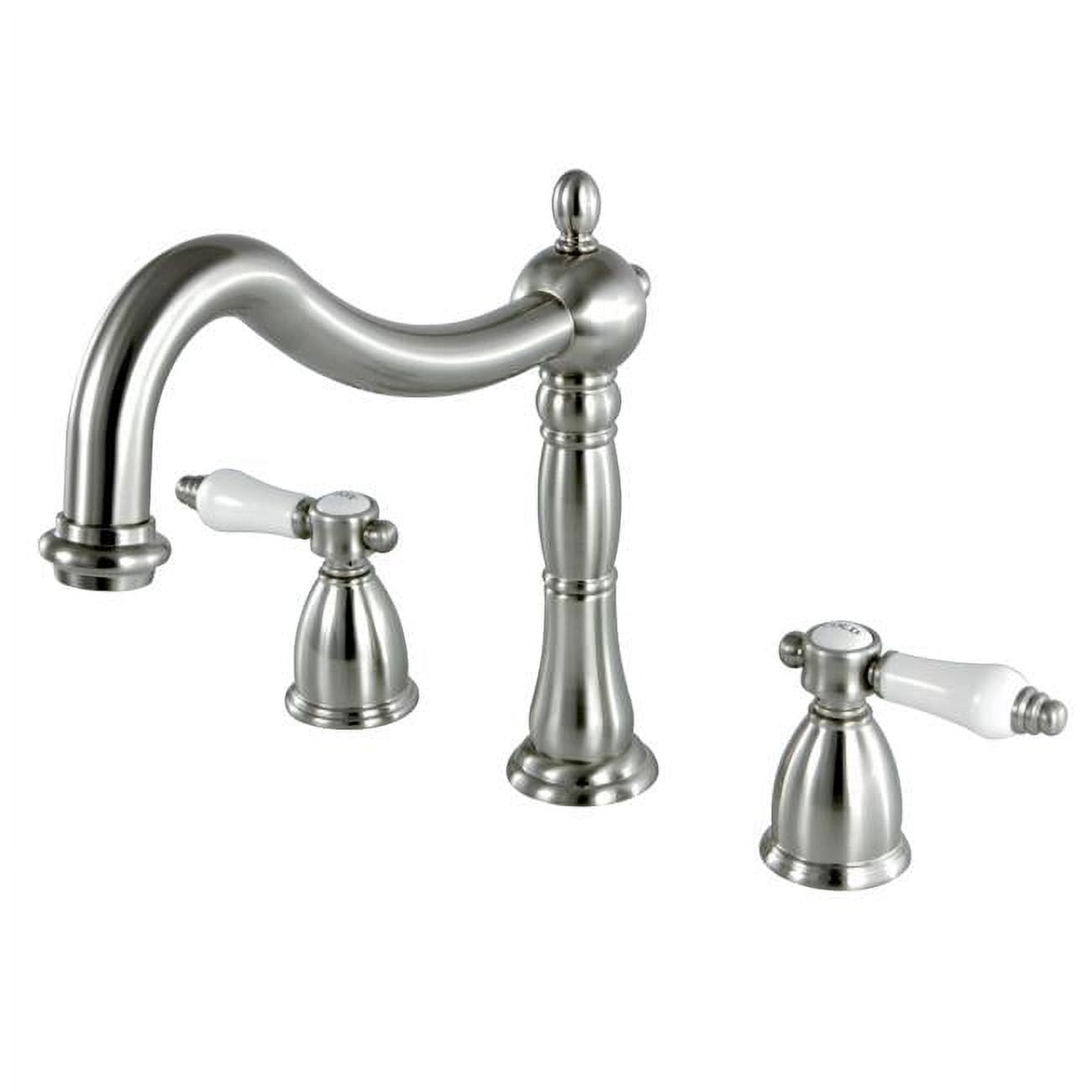 Kingston Brass KS1348BPL Roman Tub Filler with Cross Handle, SN