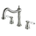 thumbnail image 1 of Kingston Brass KS1348BPL Roman Tub Filler with Cross Handle, SN, 1 of 3