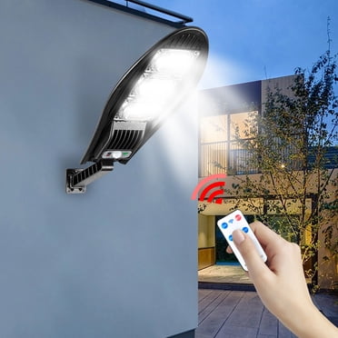 Décor Maison Kcavykas Lampe de Bureau à DEL, Lampe, Lumières Solaires d'Extérieur, Lumières Solaires à Détecteur de Mouvement à 3 Modes avec 126 Perles de Lampe à Diode Électroluminescente, Lumières de Sécurité Murales pour Clôture Cour Jardin Patio