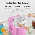 thumbnail image 3 of Simzlife Countertop Ice Maker with Handle,Portable Ice Machine with Basket and Scoop, 9 Bullet Ice In 6 Mins, 26Lbs/24H, Self-Cleaning, 3 of 9