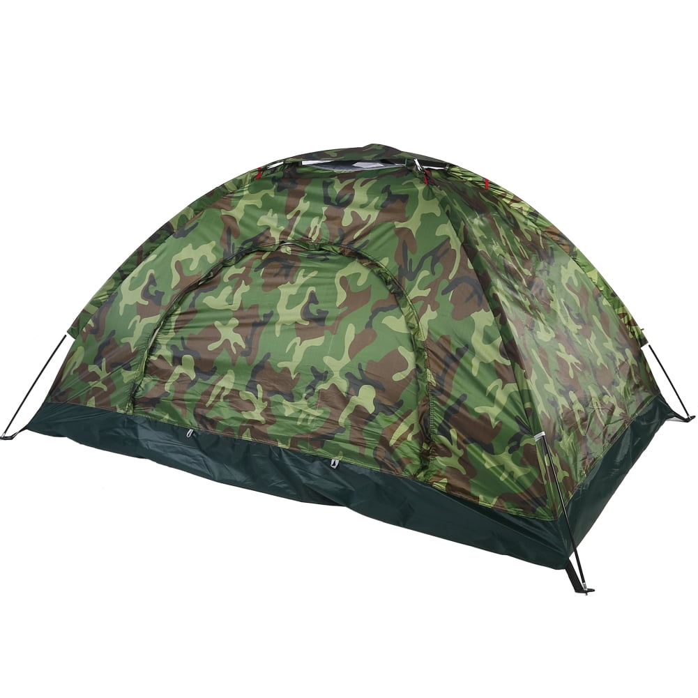Camping Camouflage Tent, Sturdy and Durable Camouflage Tent UV Protection Waterproof 2 Persons Tent Camouflage Tent for Outdoor Camping Hiking