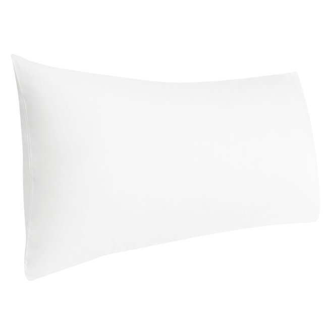 PiccoCasa Body Pillowcase 300 Thread Count Egyptian Cotton Pillowcase King White