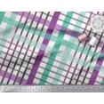 thumbnail image 3 of Soimoi Green Poly Georgette Fabric Window Pane Check Printed Fabric 1 Yard 52 Inch Wide, 3 of 3