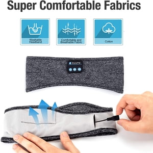 Casques de sommeil Casques dormants Bluetooth, casques Bluetooth casque avec haut-parleurs minces intégrés, confortable pour le yoga de sommeil