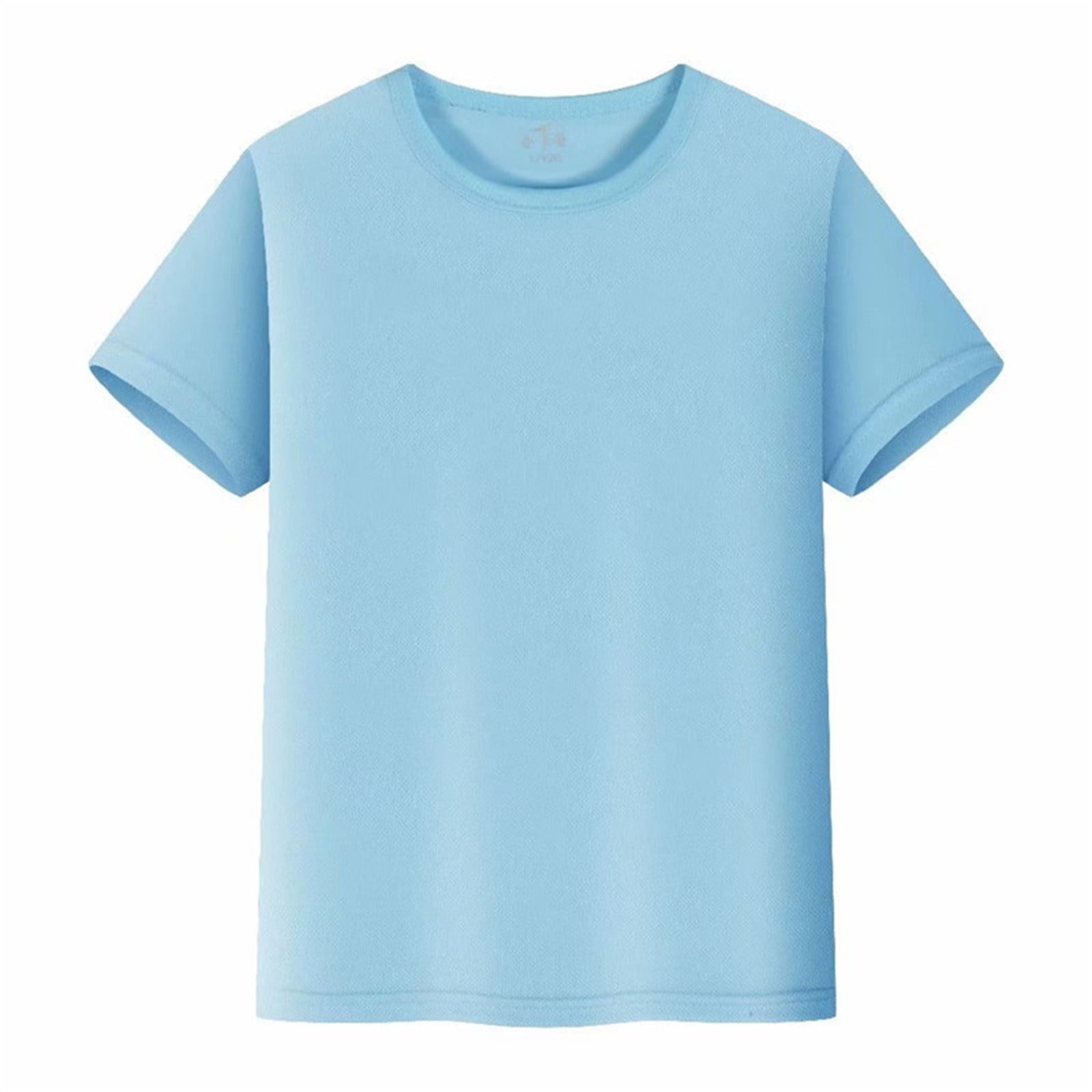 Hiiyo Men's Quick Drying T-Shirt Solid Color Short Sleeve T Shirt Summer Daily Tshirt