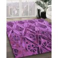 thumbnail image 3 of Ahgly Company Machine Washable Indoor Rectangle Transitional Dark Magenta Purple Area Rugs, 2' x 4', 3 of 7