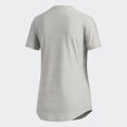 thumbnail image 2 of T-Shirt Technique à Col en V pour Femmes, 3TG, Gris Moyen Mélangé, 2 of 2