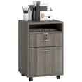 thumbnail image 1 of HOMCOM Vertical Filing Cabinet with Lockable Drawer, File Cabinet, Grey, 1 of 10
