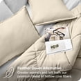 thumbnail image 3 of Bare Home Ensemble de Couette en Alternative au Duvet d'Oie - Ensemble 2 Pcs - Lit Simple/simple TG, Sable, 3 of 7