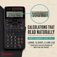 thumbnail image 3 of SHARP EL520XTBK Scientific Calculator, 420 Functions, Direct Algebraic Logic, 4 Modes, 12 Memory Keys, Linear Equation Solver, 2 Variable Statistics, 3 of 9