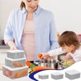 thumbnail image 1 of Chmadoxn Food Storage Lids Airtight 3 Pack Glass Meal Prep Containers Bento Box Reusable Food Containers Control Containers For Weight Loss Kitchen Lunch Containers with Lids Airtight, 1 of 9