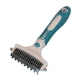 thumbnail image 2 of Pet Double-Sided Dematting Comb, Dog Undercoat Rake & Pet Deshedding Tool for Cat Grooming, Safe Edge Deshedding Comb with Ergonomic Handle for Mat Removal, Pet Grooming Comb for Long Short Hair, Gre, 2 of 6