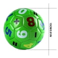 thumbnail image 3 of Linnome Alphabet Number Printed Soccer Ball Educational Soft Kick Ball for Early Learning or Play 5.9in Green, 3 of 6
