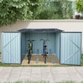 thumbnail image 2 of Noble House Remise de Rangement Extérieure en Acier pour Bicyclette avec Toit Incliné et Évent, 4 Pistes Cyclables, Résistante aux Intempéries, Noire, 2 of 9