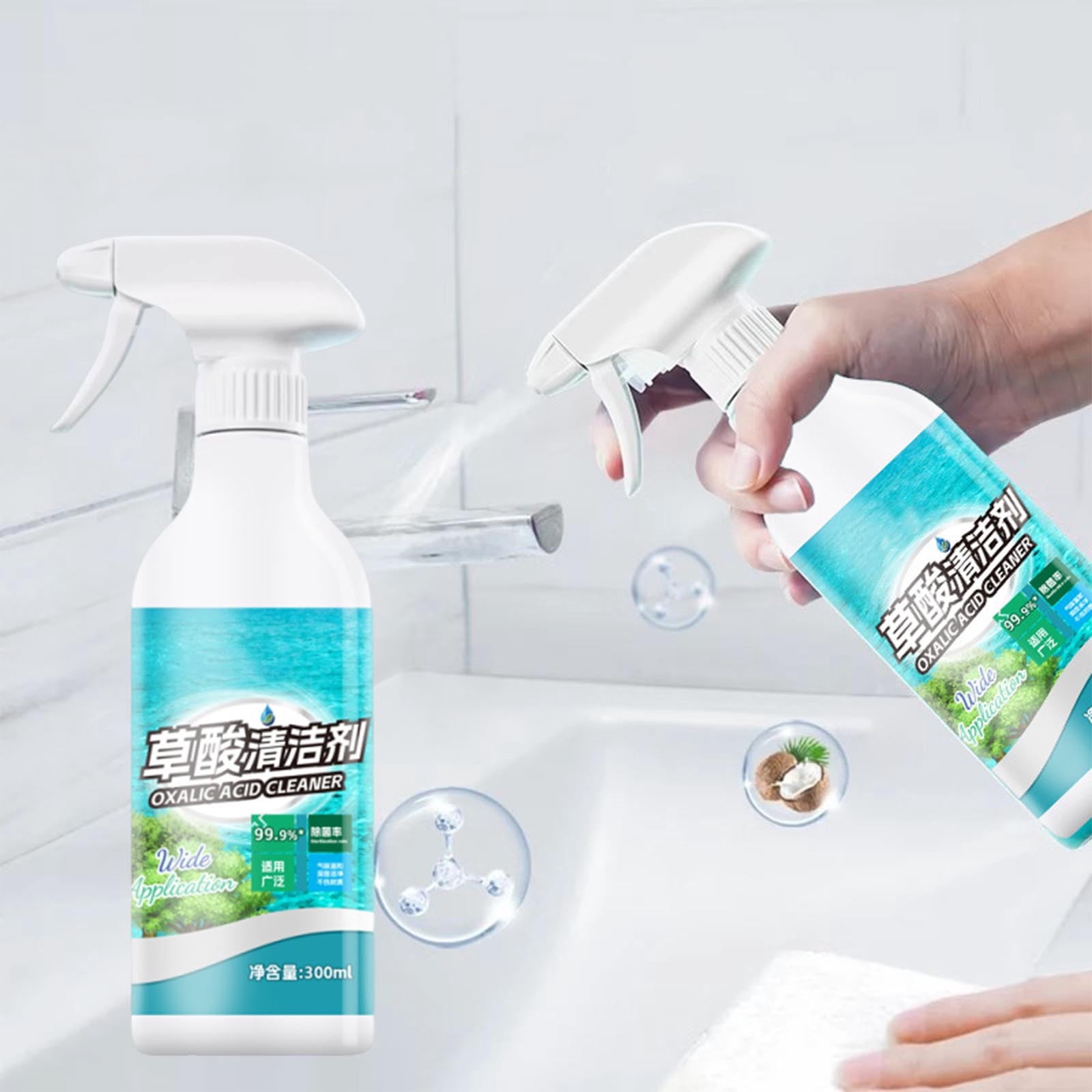 Oxalic Acid Cleaner Spray,Multipurpose Oxalic Acid Floor Cleaner,All Purpose Cleaner Spray for All Surfaces Around The Home,Oil and Grease,Multipurpose Cleaner for All Household Cleaning Needs,300ml