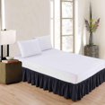 thumbnail image 2 of MesaSe Sheets & Beyond Solid Microfiber 14” Bed Skirt  Queen  White, 2 of 4