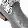 thumbnail image 3 of Men's Western Cowboy Boots with Snake Print - Mid-Calf Rodeo Boots with Square Toe Low Heel Boots Non-Slip Casual, 3 of 6