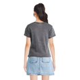 thumbnail image 3 of T-shirt délavé à imprimé graphique Justice pour filles, 3 of 3