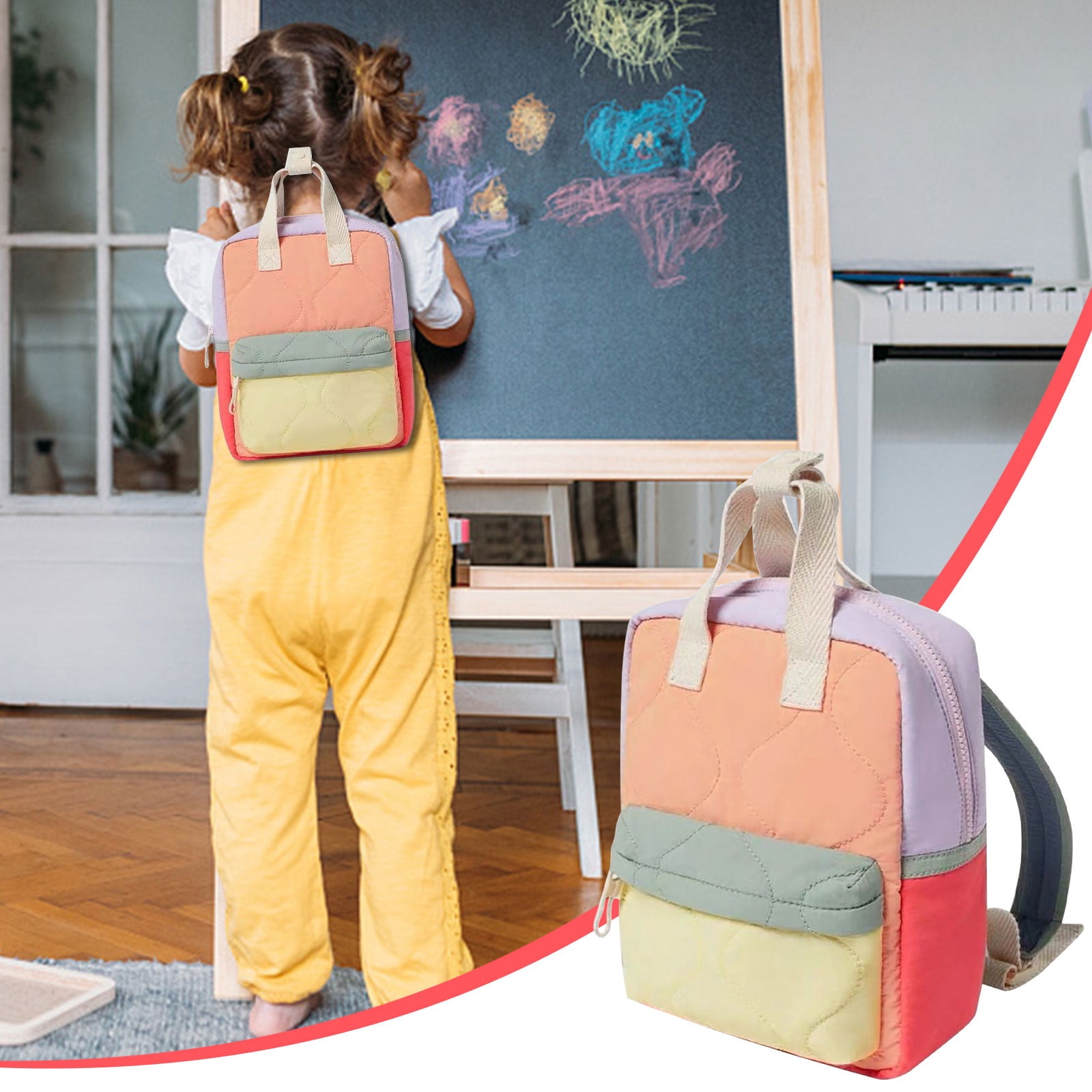 Staron Backpack under $5! Toddler Bag Preschool Carryall Small Size Lightweight Canvas Design for School Travel Daycare Use Storage Compartment Durable Build Outdoor Activities