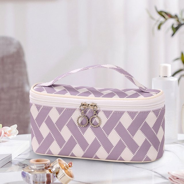 TopLLC Storage Bins Portable Makeup Bag With Large Storage Capacity Exquisite And High End Travel Storage Box Wash Bag Storage Bags