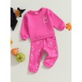 thumbnail image 3 of SUNSIOM Ensembles d'Automne pour Tout-Petits Filles Garçons, Imprimé Ghost, Chandails à Col Rond à Manches Longues et Pantalons Longs, Ensemble de Vêtements d'Halloween 2 Pcs, 3 of 9