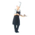 thumbnail image 1 of People Figurines 1:64 Scale Chef Figures Model Trains Architectural People Chef Black, 1 of 8