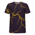 thumbnail image 5 of Qertyioot Hommes Imprimer Manches Courtes Col Rond T-shirt Décontracté Mode Manches Courtes Dégagement, 5 of 5