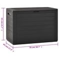 thumbnail image 4 of vidaXL Garden Storage Box Anthracite 78x44x55 cm, 4 of 5