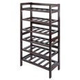 thumbnail image 1 of Winsome Silvi Wine Rack, 30-Bottle, - 6-Tier Walnut finish, 1 of 9