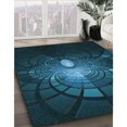 thumbnail image 3 of Ahgly Company Tapis d'Intérieur Lavables en Machine, Carrés Transitionnels Vert Cyan Foncé, 4' Carré, 3 of 7