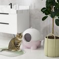 thumbnail image 2 of PawHut Grande Litière pour Chat, Bac à Litière pour Chat Fermé avec Couvercle, Rose, 2 of 10