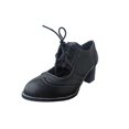 thumbnail image 1 of CEHVOM Women's Shoes British Style Solid Color Retro Middle Heel Lacing Non-slip Sandals, 1 of 6