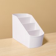 EDHITNR Multifunctional Desk Organizer Caddy Plastic 8 Compartment Pen Pencil Brush Holder, Portable Office Home Art Supply Storage Tray