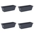 thumbnail image 1 of 4PCS Window Box Planter with Drainage Holes & Matching Saucers,17 Inch Plastic Rectangular Flower Pot for Vegetables Herbs Flower for Indoor Outdoor Garden Decor Patio Balcony Windowsill Deck Railing, 1 of 5