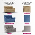 thumbnail image 2 of CHOK 2024 Housse pour Causeuse Inclinable - Gris Pâle Uni - Housse pour Fauteuil Inclinable 2 Places, 2 of 8
