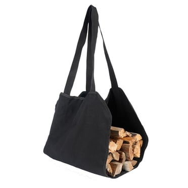Canvas Firewood Log Carrier Firewood Log Carrier Bag - Waxed Canvas Wood Bag - Fireplace Accessories