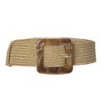 thumbnail image 1 of Kmbangi Ceinture Tressée en Paille pour Femmes, Ceinture Élastique Rétro Extensible, 1 of 5
