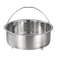 thumbnail image 1 of koolsoo Steamer Basket Drain Basket Strainer Round Solid Construction Steamer Insert 20cm, 1 of 9