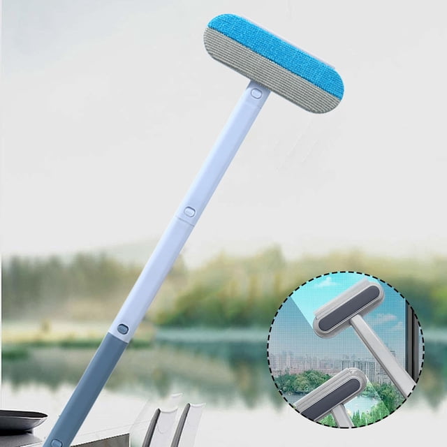 Aodebiao Mesh Screen Cleaner, Window Screen Cleaning Brush Washing Equipment, Detachable Window Cleaner Tool with Wet and Dry Dual-Use