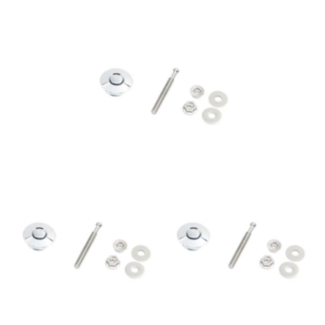 Thinsony Sleek And Affordable Hood Lock For Car Modification Engine Cover In Style Electroplated silver DP16-32 3Set