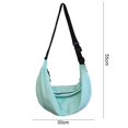 thumbnail image 4 of Sac à Dos Homme Forme Croissant Fermeture Éclair Grande Capacité Couleur Unie Sangle Réglable Rangement Quotidien Unisexe Voyage Extérieur Sac Messager Étudiant, 4 of 11