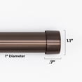 thumbnail image 4 of Better Homes & Gardens 1" Plated Oil Rubbed Bronze Cap Adjustable Single Curtain Rod Set, 42"-120", 4 of 9