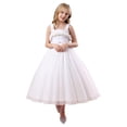 thumbnail image 1 of MIASHUI Robe Tutu Élégante Sans Manches pour Filles, Tenue Formelle Fluide à Étages, Grandes Enfants Tout-Petits, Blanc, 10-11 Ans, 1 of 6