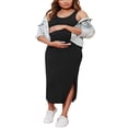 thumbnail image 3 of EIMELI Robe pour Femme Enceinte Couleur Unie Sans Manches Robe en Tricot Col Ras du Cou Ajustée Robe Midi Débardeur Robe d'Été Décontractée Robe de Maternité, 3 of 7