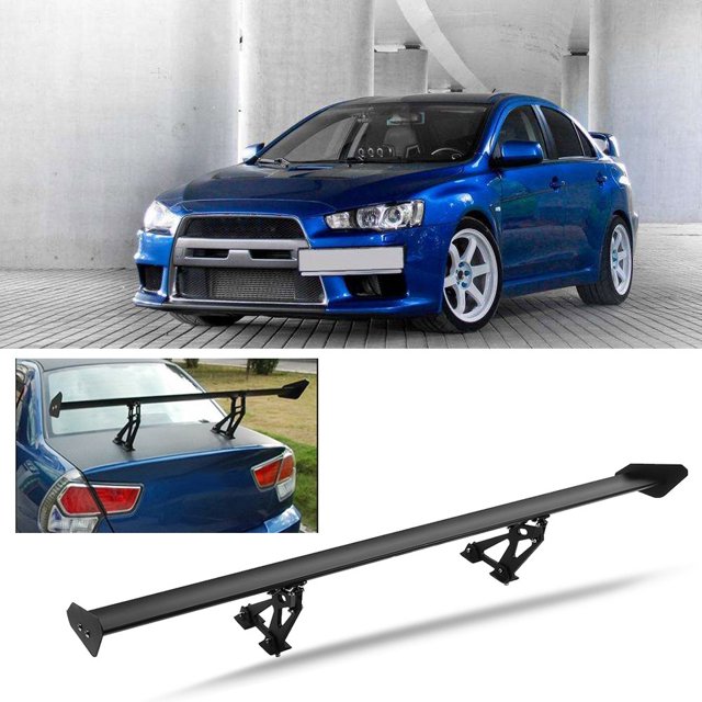 Modification de Voiture Accessoires de Décoration de Voiture Pièces d'Auto Arrière Spoiler Tronc Voiture Modification Universel Alliage d'Aluminium Monocouche Punch Voiture Queue Aile Racing Spoiler