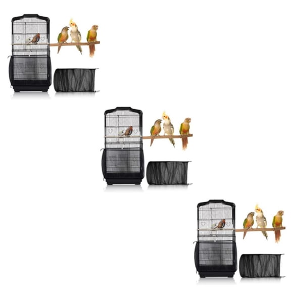 mmirethe Fiber Safe Ingredients Cage Cover Non-stuffy And No Loose Thread For All Bird Cages Good Ventilation 3Set