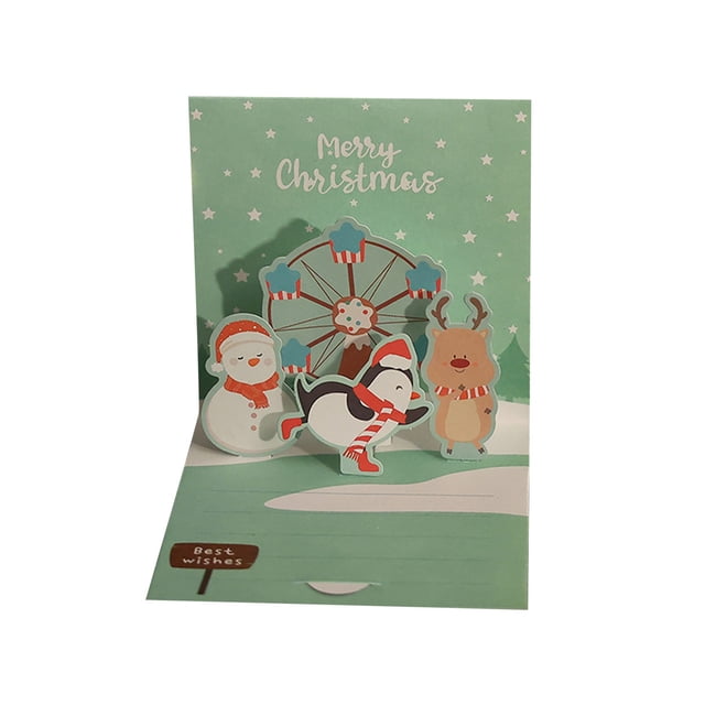Christmas Cards with Envelopes,Christmas Tree Card, 3 D Glitter Christmas Tree Greeting Card and Envelope, 3 D Christmas Greeting Card, Greeting Card Merry Christmas Card Winter Holiday