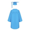 thumbnail image 2 of TTAO Kids Unisex Graduation Gown Robe Cap V Neck Set with 2025 Badge Tassel for School Graduation Blue 33, 2 of 7